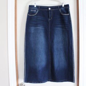 Be Girl Long Denim Skirt SZ XL